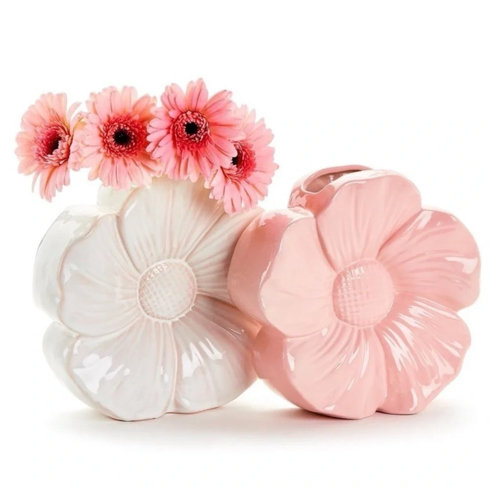 Flower Vase Ceramic NEW Perfect Size Ecru White